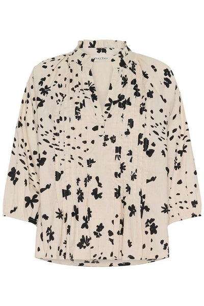 Aletta Blouse Black Dot Flower