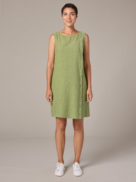 Button Shift Dress in Bellflower