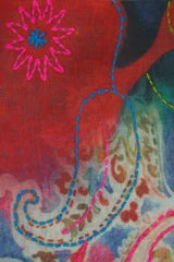 Watercolour Embroidered Scarf