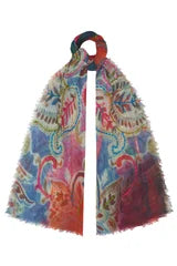 Watercolour Embroidered Scarf