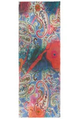 Watercolour Embroidered Scarf