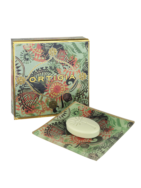 Ortigia Glass Plate & Soap in a Box