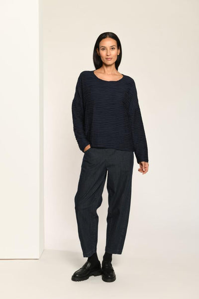 Textured Shirt in Midnight Blue