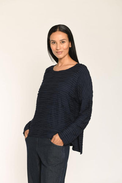 Textured Shirt in Midnight Blue