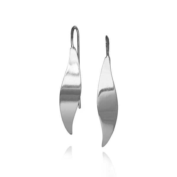 Polisherd Silver Drop Earrings