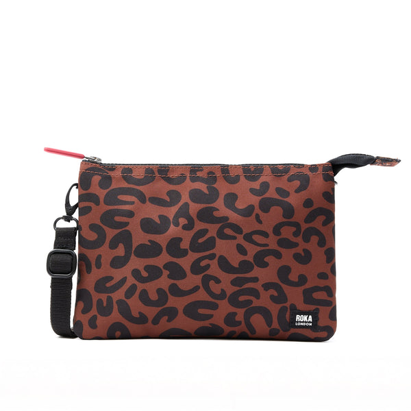 Carnaby Canvas XL Crossbody in Scarlet Leopard, Rooibos, Crisp Blue and Coconut