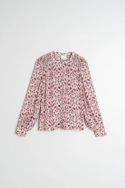 Smock Detail Shirt in Frambusa