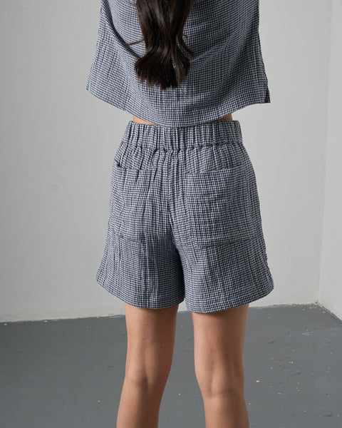 Petra Shorts in Navy Check