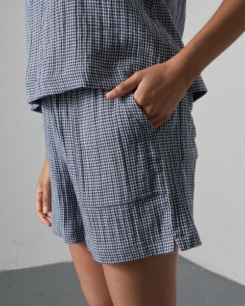Petra Shorts in Navy Check